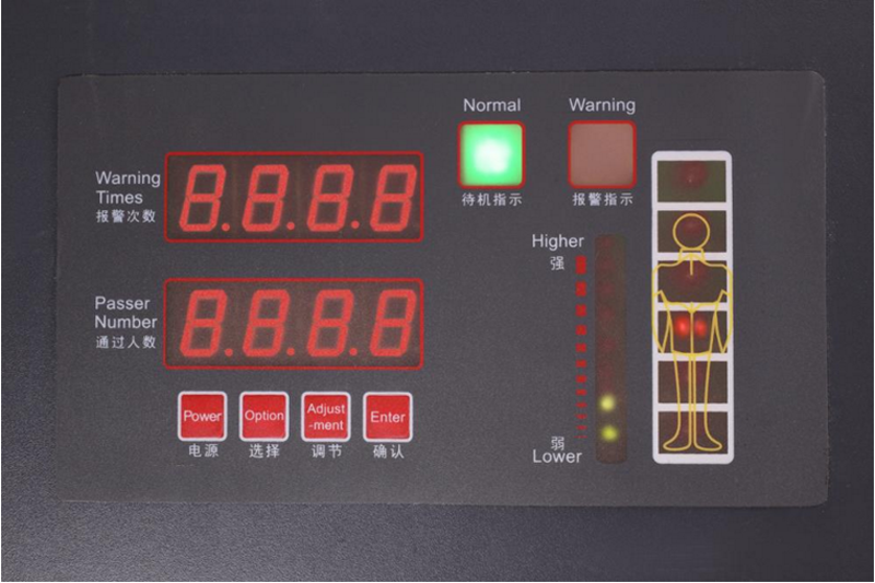 Estrutura leve através do detector de metais com alarme indicador LED 